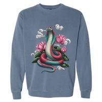 Year Of The Snake 2025 Cool Snake Graphic Art Garment-Dyed Sweatshirt