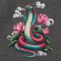 Year Of The Snake 2025 Cool Snake Graphic Art Vector Backpack