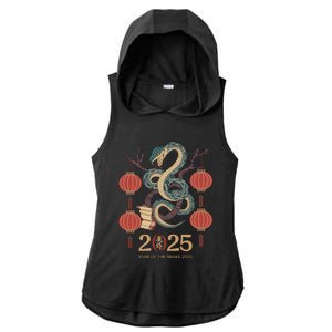 Year Of The Snake 2025 Chinese Zodiac Chinese New Year Ladies PosiCharge Tri-Blend Wicking Draft Hoodie Tank