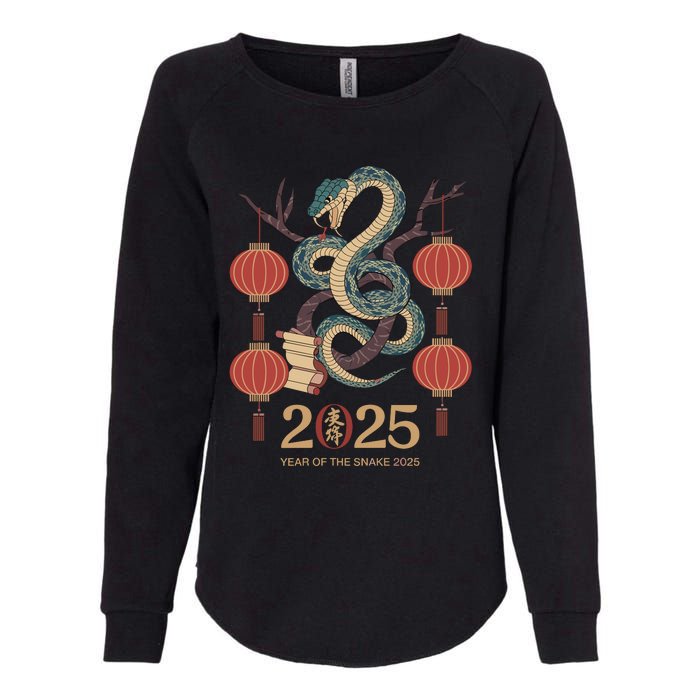 Year Of The Snake 2025 Chinese Zodiac Chinese New Year Womens California Wash Sweatshirt