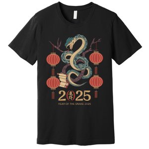 Year Of The Snake 2025 Chinese Zodiac Chinese New Year Premium T-Shirt