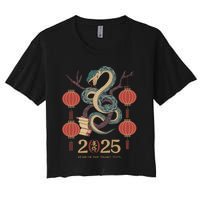 Year Of The Snake 2025 Chinese Zodiac Chinese New Year Women's Crop Top Tee