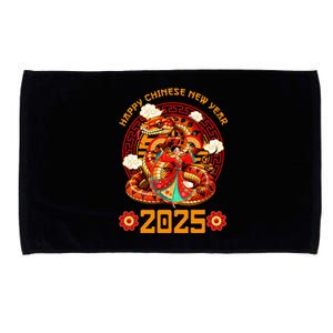 Year Of The Snake 2025 Zodiac Happy Chinese New Year 2026 Microfiber Hand Towel