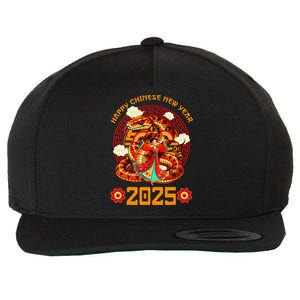 Year Of The Snake 2025 Zodiac Happy Chinese New Year 2026 Wool Snapback Cap