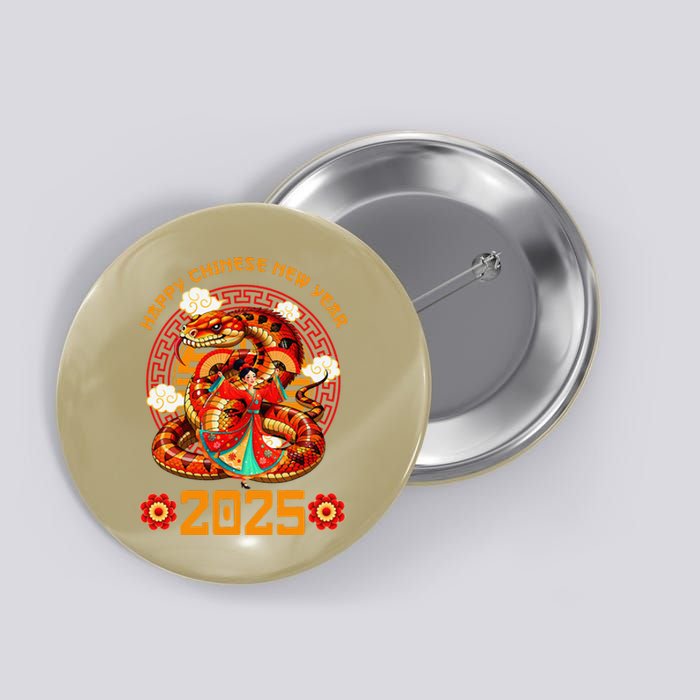 Year Of The Snake 2025 Zodiac Happy Chinese New Year 2026 Button