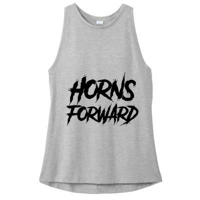 Yellow Out The Dome Brahmas San Antonio Football Ladies PosiCharge Tri-Blend Wicking Tank