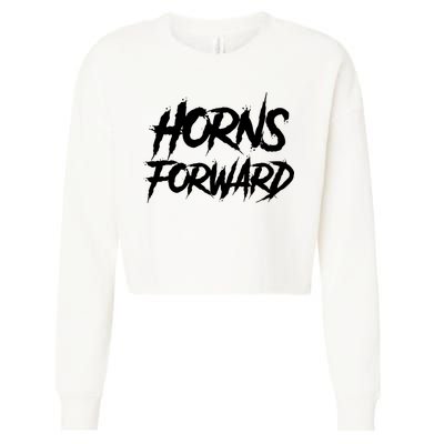 Yellow Out The Dome Brahmas San Antonio Football Cropped Pullover Crew