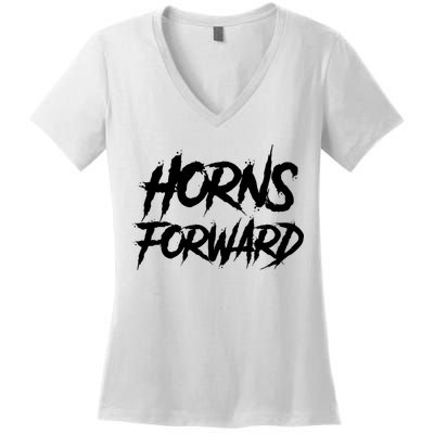 Yellow Out The Dome Brahmas San Antonio Football Women's V-Neck T-Shirt
