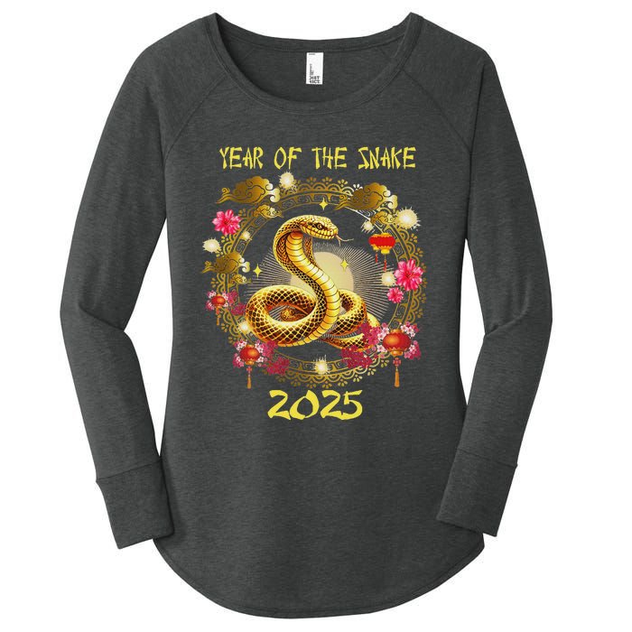 Year Of The Snake 2025 Chinese New Year 2025 Lunar New Year Women's Perfect Tri Tunic Long Sleeve Shirt