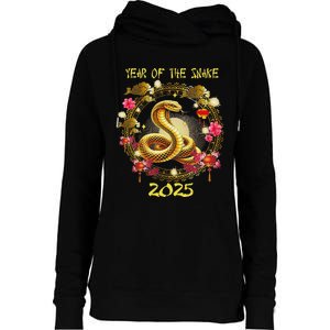 Year Of The Snake 2025 Chinese New Year 2025 Lunar New Year Womens Funnel Neck Pullover Hood