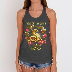 Year Of The Snake 2025 Chinese New Year 2025 Lunar New Year Women's Knotted Racerback Tank