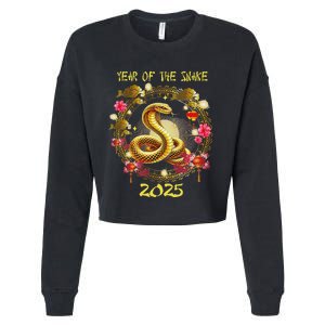 Year Of The Snake 2025 Chinese New Year 2025 Lunar New Year Cropped Pullover Crew