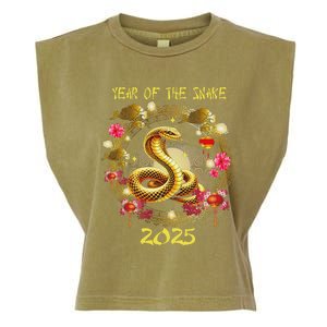 Year Of The Snake 2025 Chinese New Year 2025 Lunar New Year Garment-Dyed Women's Muscle Tee