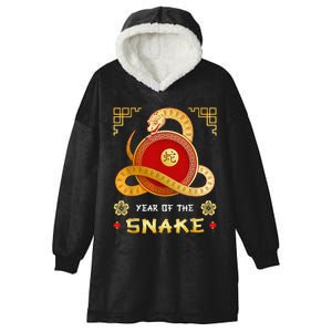 Year Of The Snake 2025 Lunar New Year Chinese New Year 2025 Hooded Wearable Blanket