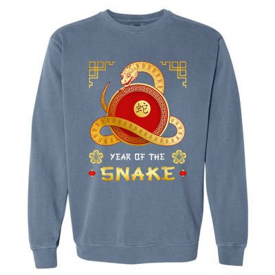 Year Of The Snake 2025 Lunar New Year Chinese New Year 2025 Garment-Dyed Sweatshirt