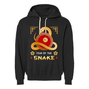 Year Of The Snake 2025 Lunar New Year Chinese New Year 2025 Garment-Dyed Fleece Hoodie