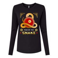 Year Of The Snake 2025 Lunar New Year Chinese New Year 2025 Womens Cotton Relaxed Long Sleeve T-Shirt