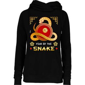 Year Of The Snake 2025 Lunar New Year Chinese New Year 2025 Womens Funnel Neck Pullover Hood