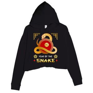 Year Of The Snake 2025 Lunar New Year Chinese New Year 2025 Crop Fleece Hoodie