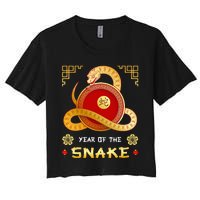 Year Of The Snake 2025 Lunar New Year Chinese New Year 2025 Women's Crop Top Tee