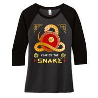 Year Of The Snake 2025 Lunar New Year Chinese New Year 2025 Women's Tri-Blend 3/4-Sleeve Raglan Shirt