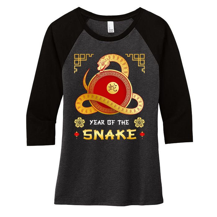 Year Of The Snake 2025 Lunar New Year Chinese New Year 2025 Women's Tri-Blend 3/4-Sleeve Raglan Shirt