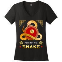 Year Of The Snake 2025 Lunar New Year Chinese New Year 2025 Women's V-Neck T-Shirt