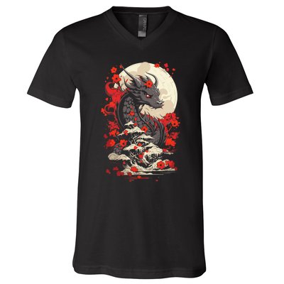 Year Of The Dragon Zodiac Lunar New Year 2024 V-Neck T-Shirt