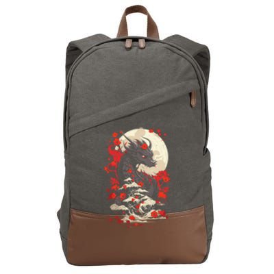 Year Of The Dragon Zodiac Lunar New Year 2024 Cotton Canvas Backpack