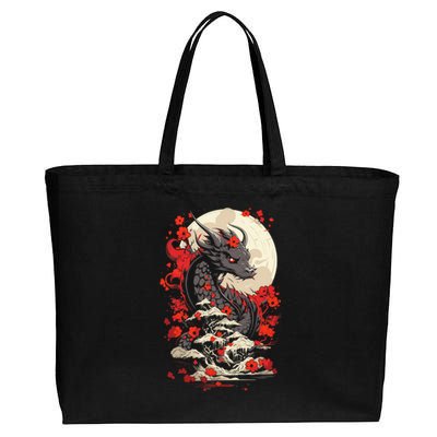 Year Of The Dragon Zodiac Lunar New Year 2024 Cotton Canvas Jumbo Tote