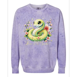 Year Of The Snake 2025 Lunar New Year Chinese New Year 2025 Colorblast Crewneck Sweatshirt