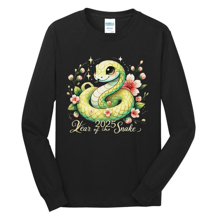 Year Of The Snake 2025 Lunar New Year Chinese New Year 2025 Tall Long Sleeve T-Shirt