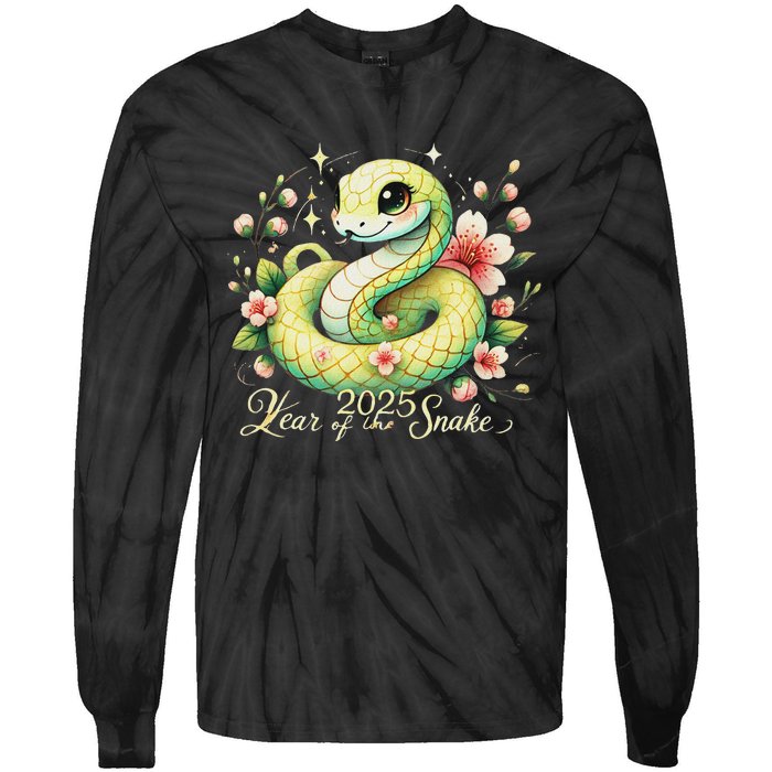 Year Of The Snake 2025 Lunar New Year Chinese New Year 2025 Tie-Dye Long Sleeve Shirt