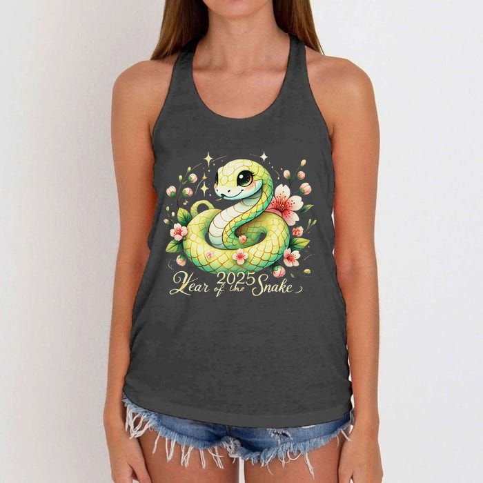 Year Of The Snake 2025 Lunar New Year Chinese New Year 2025 Women's Knotted Racerback Tank