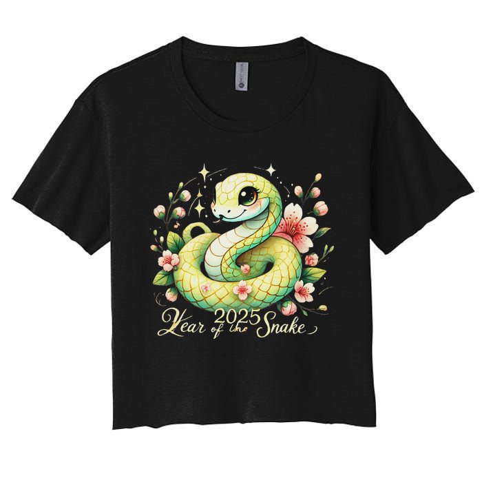 Year Of The Snake 2025 Lunar New Year Chinese New Year 2025 Women's Crop Top Tee