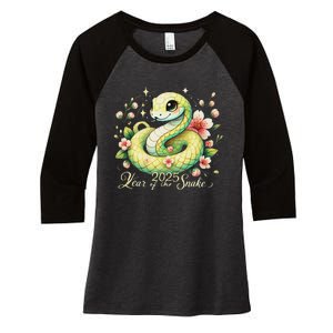 Year Of The Snake 2025 Lunar New Year Chinese New Year 2025 Women's Tri-Blend 3/4-Sleeve Raglan Shirt