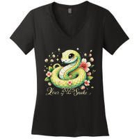 Year Of The Snake 2025 Lunar New Year Chinese New Year 2025 Women's V-Neck T-Shirt