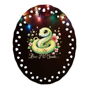 Year Of The Snake 2025 Lunar New Year Chinese New Year 2025 Ceramic Oval Ornament