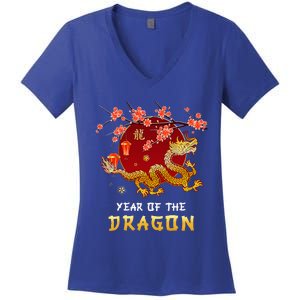 Year Of The Dragon 2024 Lunar New Year Chinese New Year 2024 Women's V-Neck T-Shirt