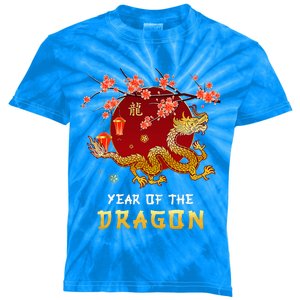 Year Of The Dragon 2024 Lunar New Year Chinese New Year 2024 Kids Tie-Dye T-Shirt