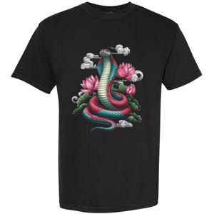 Year Of The Snake 2025 Cool Snake Garment-Dyed Heavyweight T-Shirt