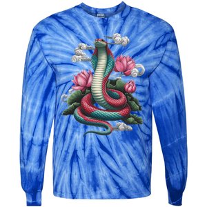 Year Of The Snake 2025 Cool Snake Tie-Dye Long Sleeve Shirt