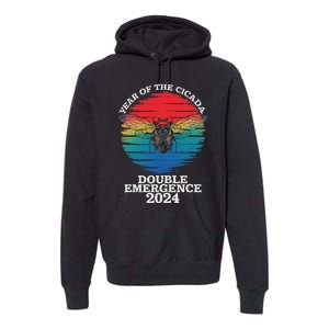 Year Of The Cicada 2024 Cicada Invasion Brood Xix Brood Xiii Premium Hoodie