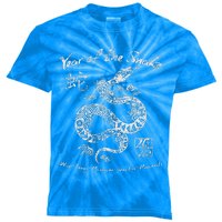 Year Of The Snake Traits Chinese Zodiac Lunar New Year 2025 Kids Tie-Dye T-Shirt