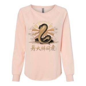 Year Of The Snake 2025 Lunar New Year Chinese Art Womens California Wash Sweatshirt