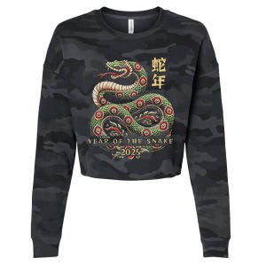 Year Of The Snake 2025 Chinese New Year Cropped Pullover Crew