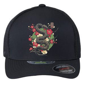 Year Of The Snake 2025 Chinese New Year Flexfit Unipanel Trucker Cap