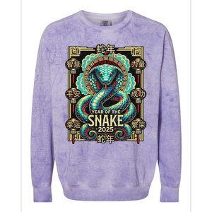 Year Of The Snake 2025 Chinese New Year Colorblast Crewneck Sweatshirt