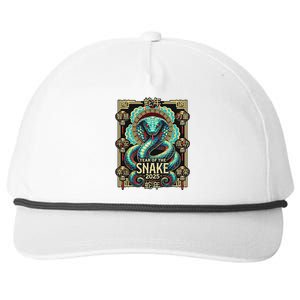 Year Of The Snake 2025 Chinese New Year Snapback Five-Panel Rope Hat