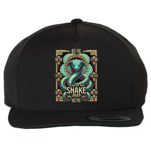 Year Of The Snake 2025 Chinese New Year Wool Snapback Cap